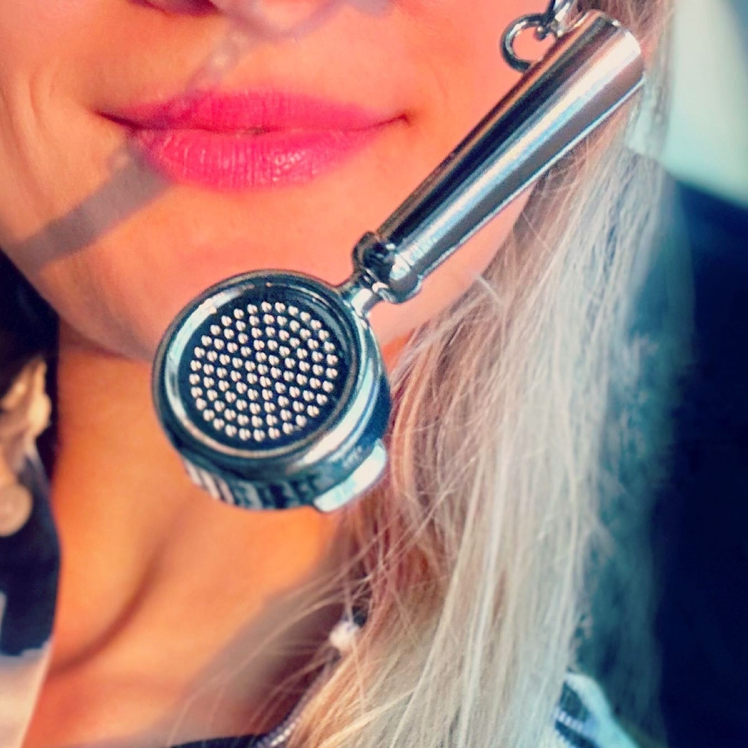 Verchromter Siebträger-Schlüsselanhänger